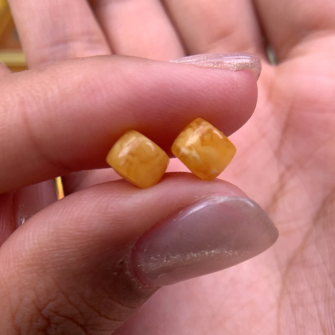 琥珀珠宝奇石未镶嵌6.5mm