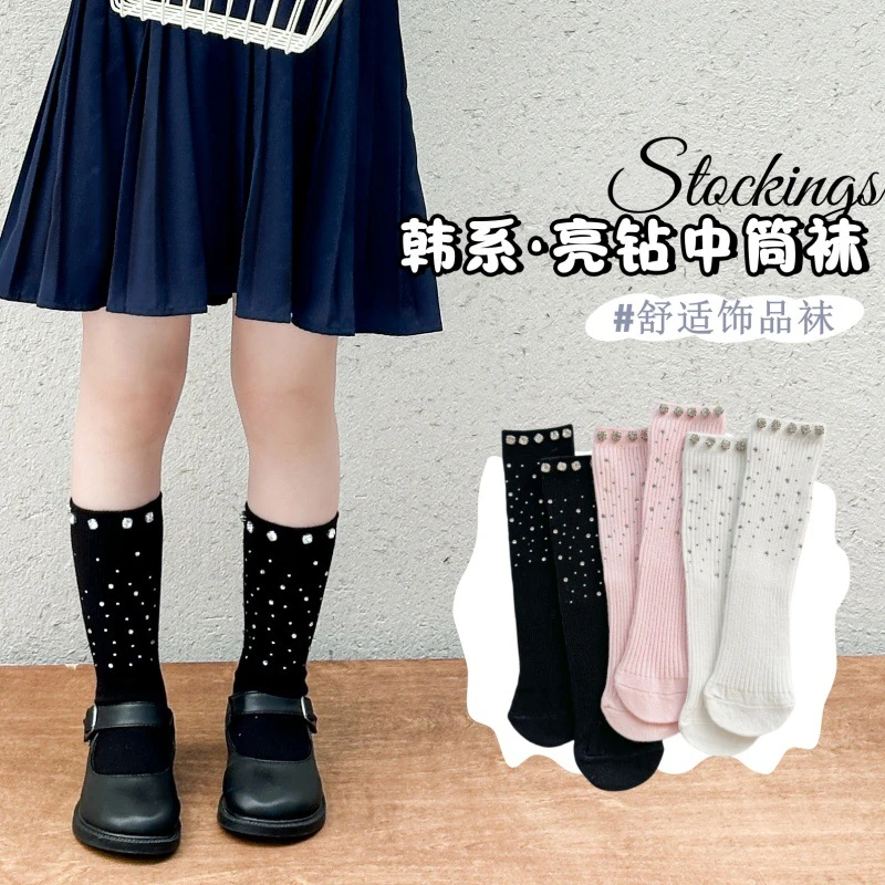 女童春秋烫钻宝石袜64276X048
