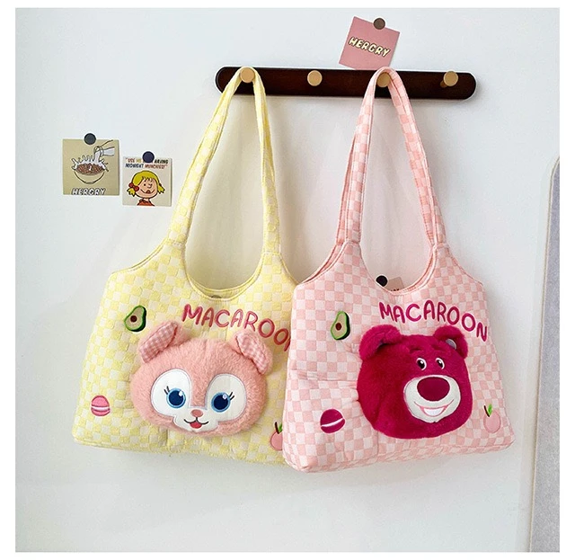 2024女童中大童时尚卡通毛绒单肩包64376X095