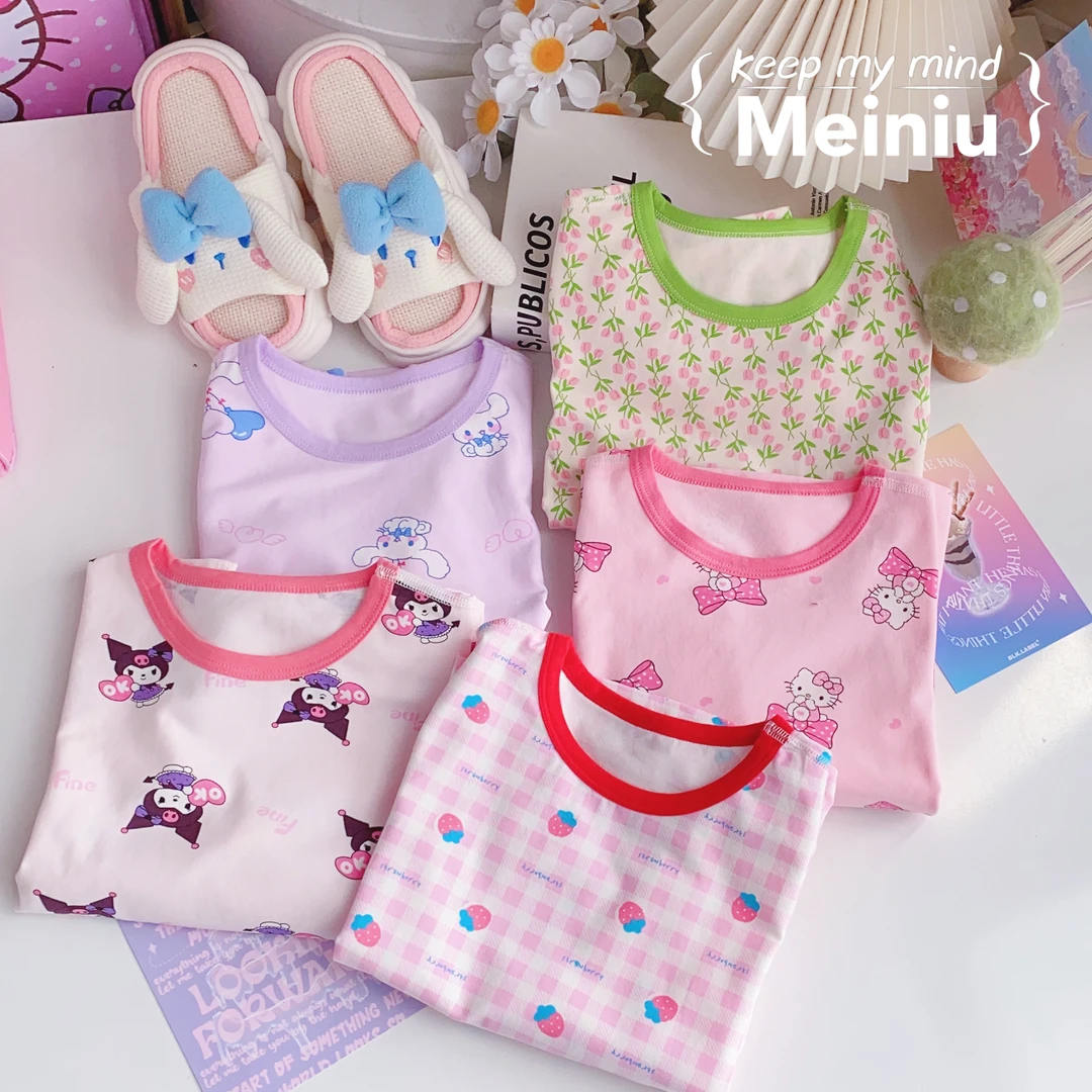 媛媛公主秋季女童大童卡通印花睡衣家居服套装63354T616
