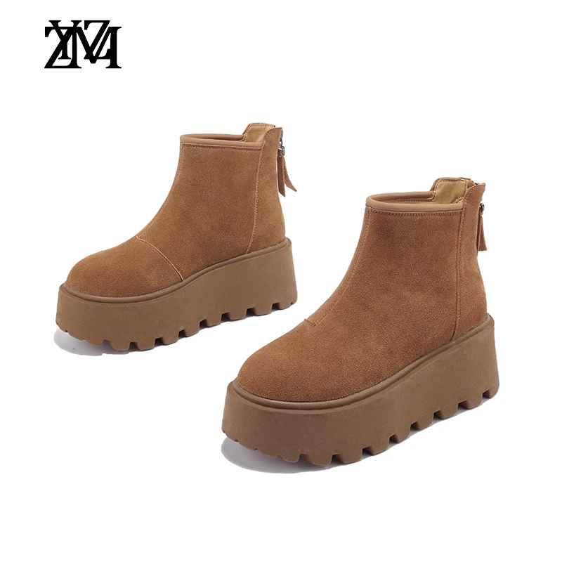 【平增高8.5cm】瘦瘦靴女款冬季2024平替好物加绒保暖棉鞋P020