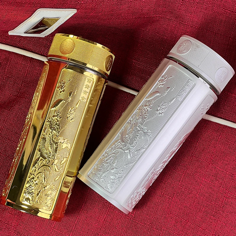 龙凤呈祥保温杯银离子养生水杯内胆节日送人送礼自用高档礼盒装