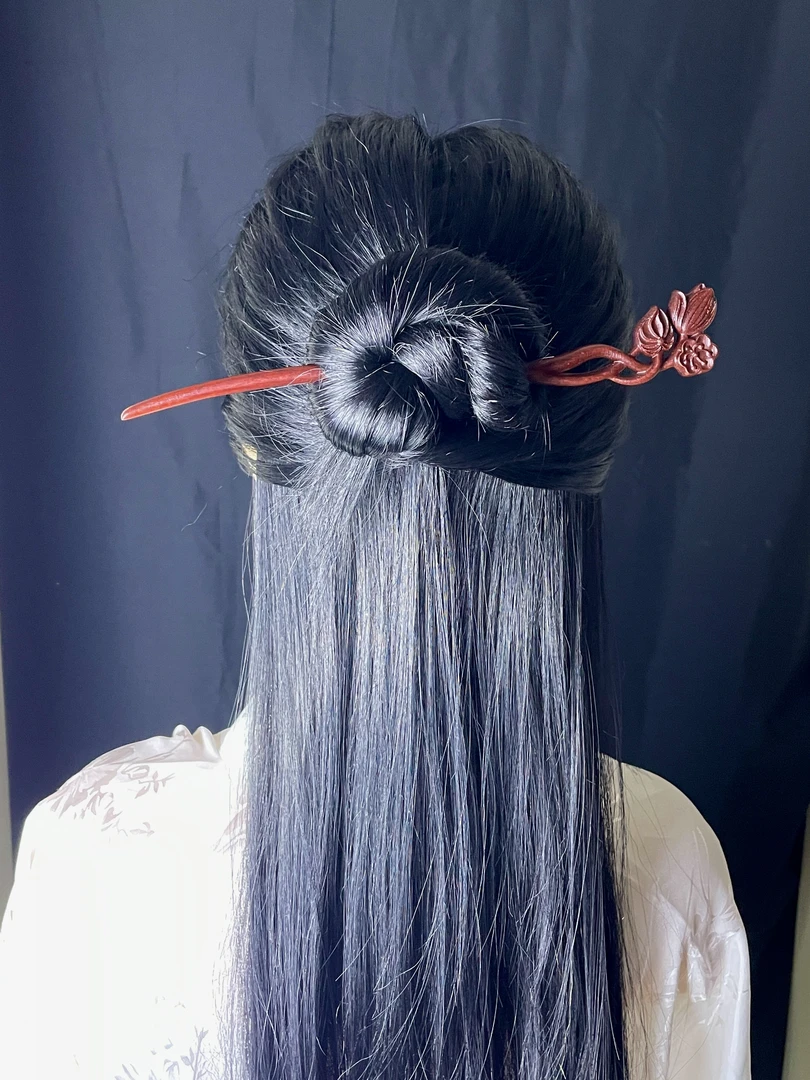 莲隐木作   原创紫檀发簪【沉花簪】