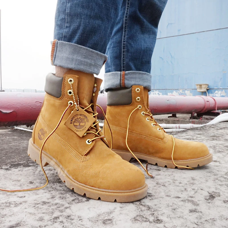 Timberland添柏岚男鞋户外鞋休闲复古高帮系带logo马丁靴18094