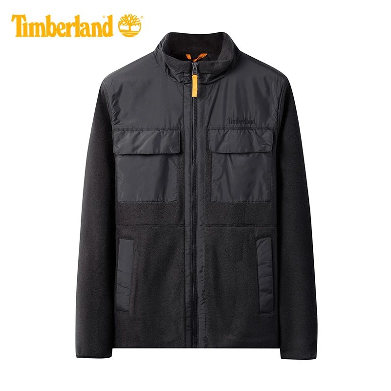 Timberland添柏岚抓绒衣男士立领新款户外防风休闲开衫外套A69M9