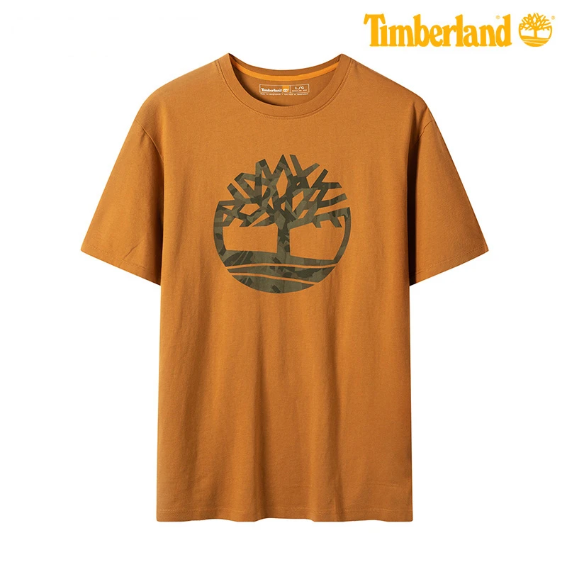 Timberland添柏岚男士夏季户外运动纯棉舒适休闲logo印花T恤A6DVK