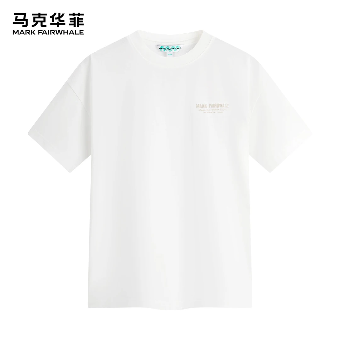 【纯棉字母刺绣】马克华菲24夏透气亲肤宽松廓形圆领休闲短袖男T恤