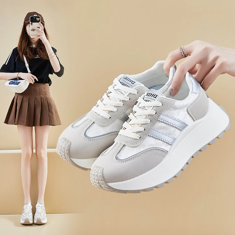 ins韩版阿甘鞋女潮2024夏季透气新款学生跑步运动休闲鞋