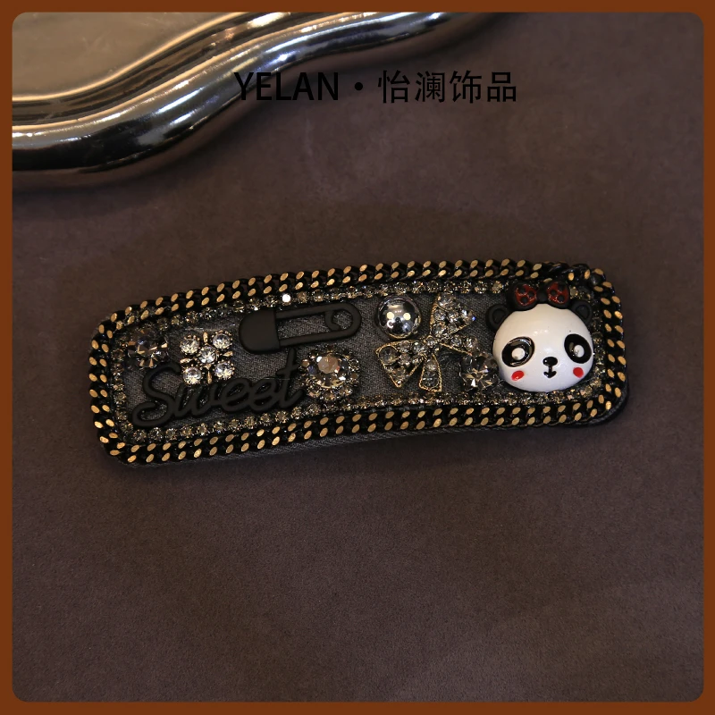 铜合金发饰 可爱熊猫BB夹8521