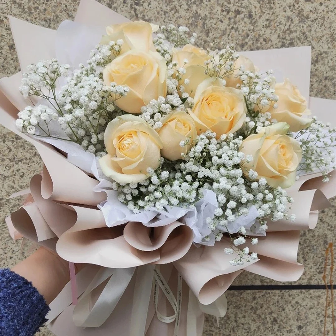 鲜花速递同城香槟玫瑰花束礼盒情人节女友生日上海广州全国配送店