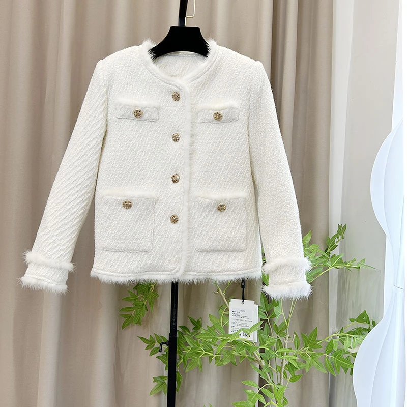 【独设ds】时尚名媛高端气质设计感小香风外套E28203