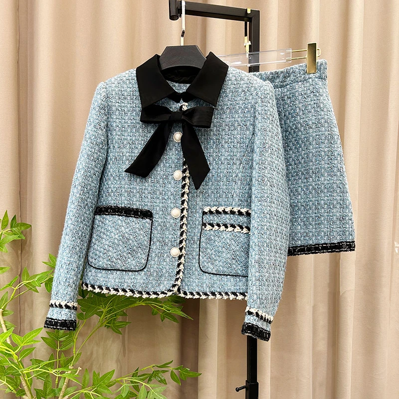 【独设甄选T28219】时尚名媛高端气质设计感套装小香风