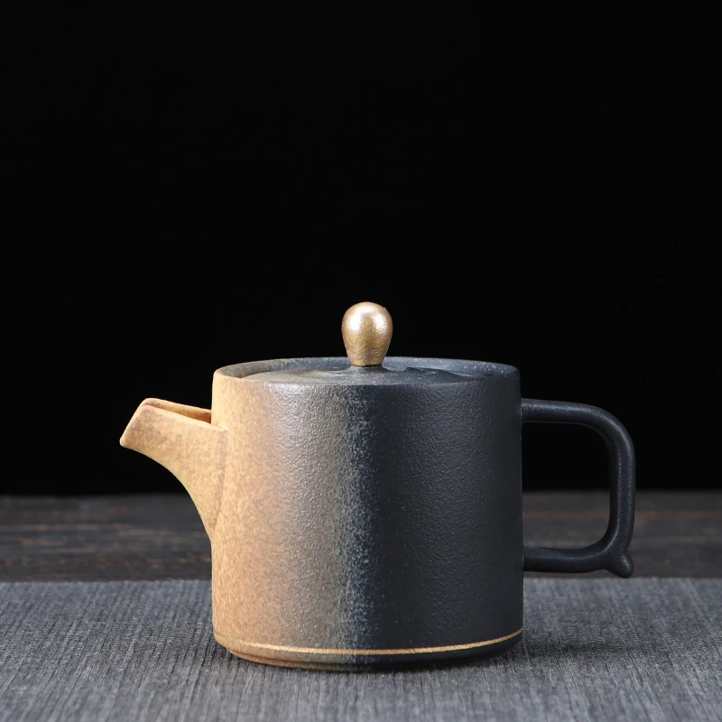 陶明堂点金渐变陶瓷茶具茶壶三才盖碗公道杯泡茶品茗杯六君子茶洗