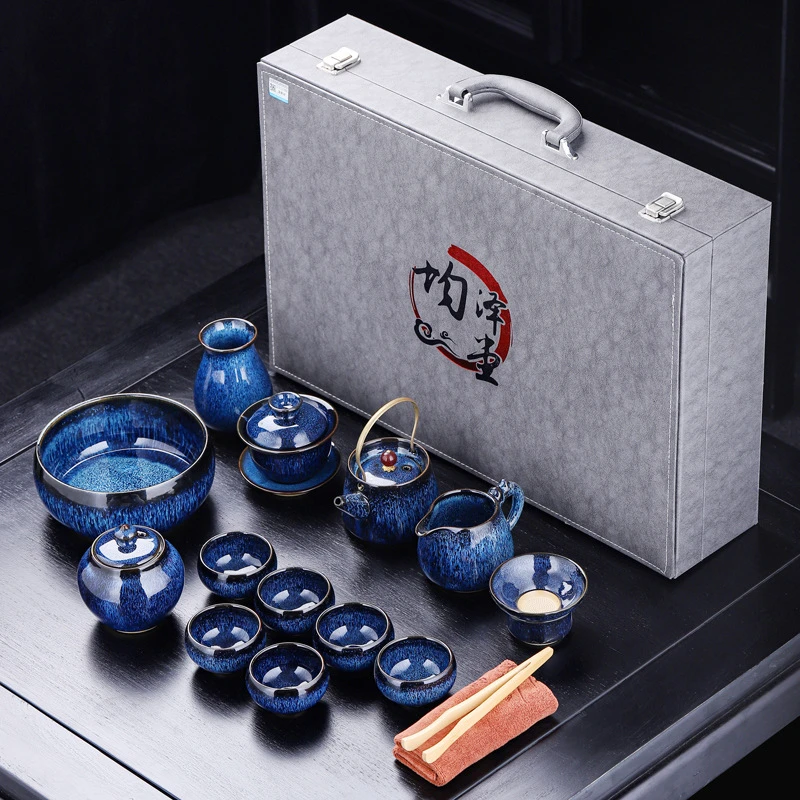 陶明堂茶具窑变茶具套装2024新款功夫茶具家用高档泡茶专用茶具