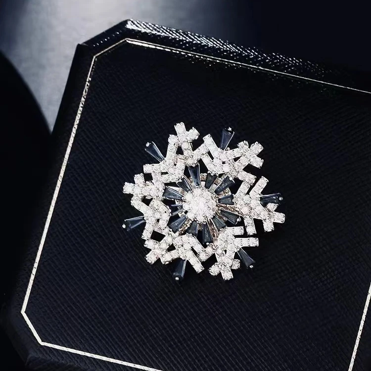 【晶晶宠粉】戒指 旋转双层雪花戒指网红款满指日