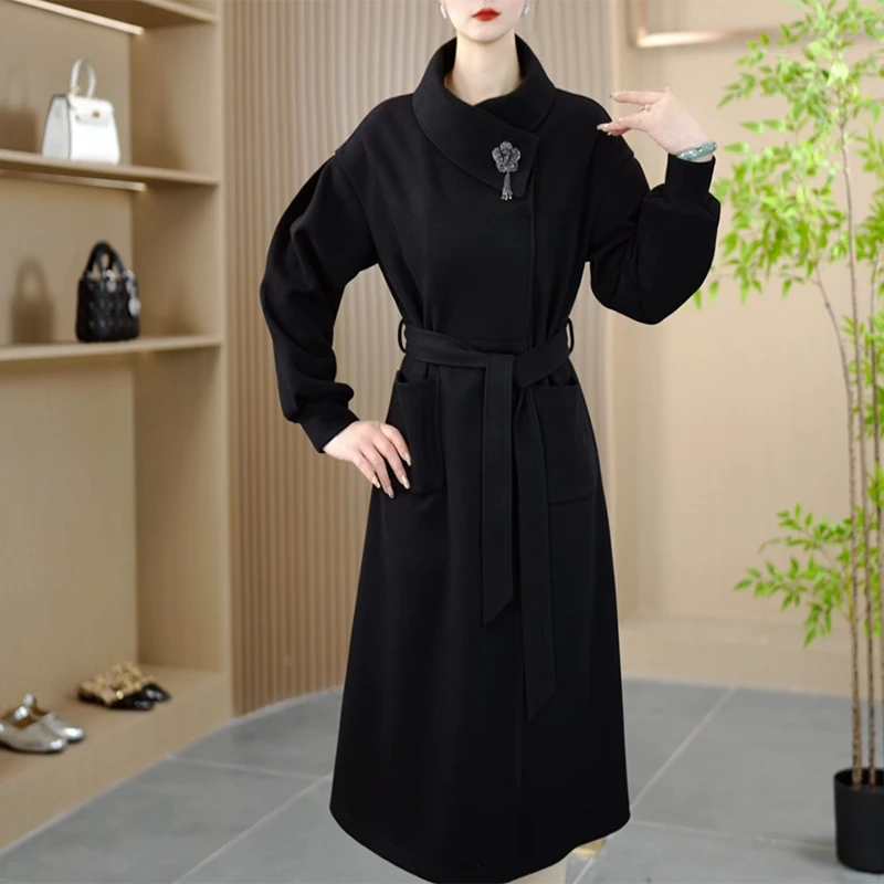 24275-1秋季新款时尚气质收腰显瘦修身减龄长袖女装连衣裙