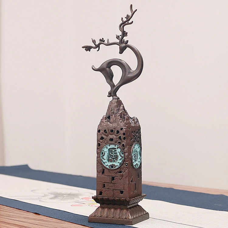 【厚德载物】檀香炉立式线香香炉摆件铜熏香炉家用室内线香同用