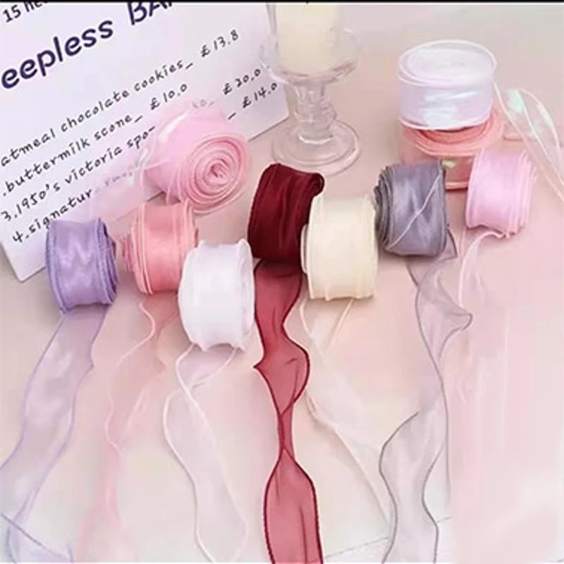 手心尚爱 散装鱼尾纱2卷装 鲜花花束搭配饰带  鲜花包装资材