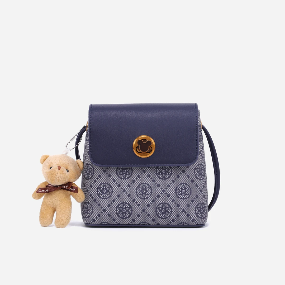 休闲格纹时尚女百搭小众潮流斜挎小包包AM24081047宝蓝色