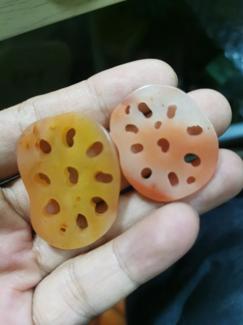 老挝石藕片放漏两个
