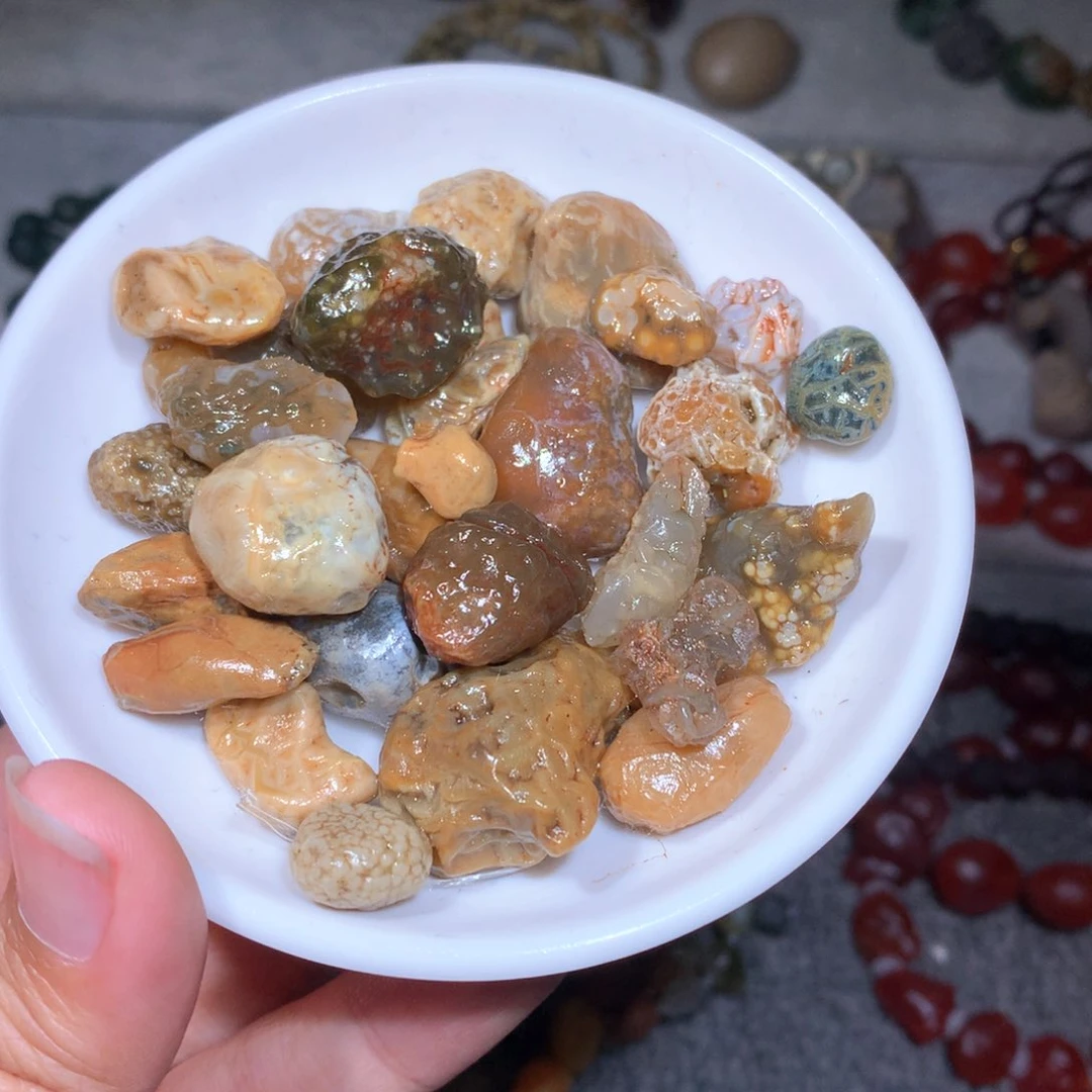 玛瑙/玉髓颈饰合金半****╲