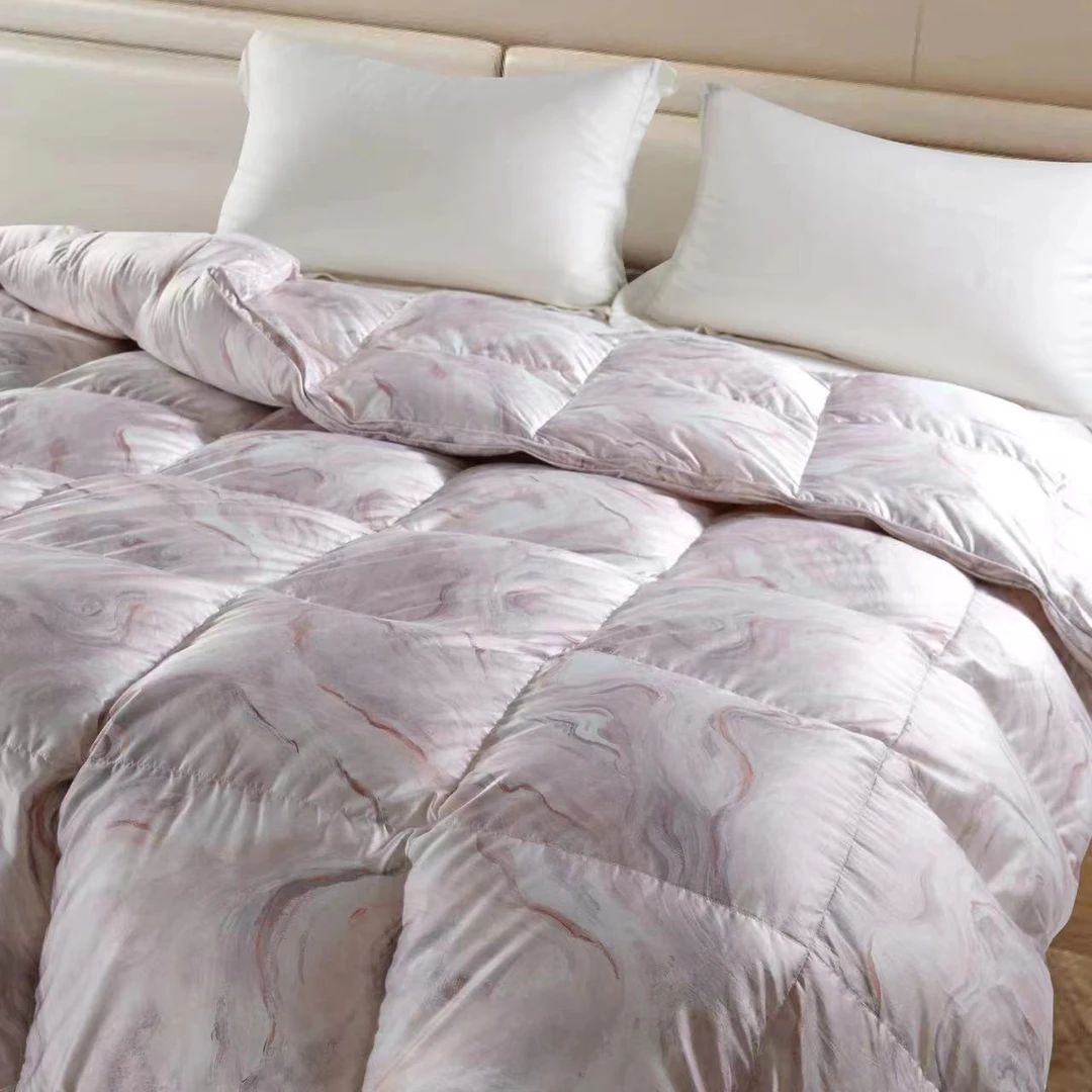 【马克夏加尔】A类天丝棉顶奢北美雁鸭绒羽绒被印花冬被