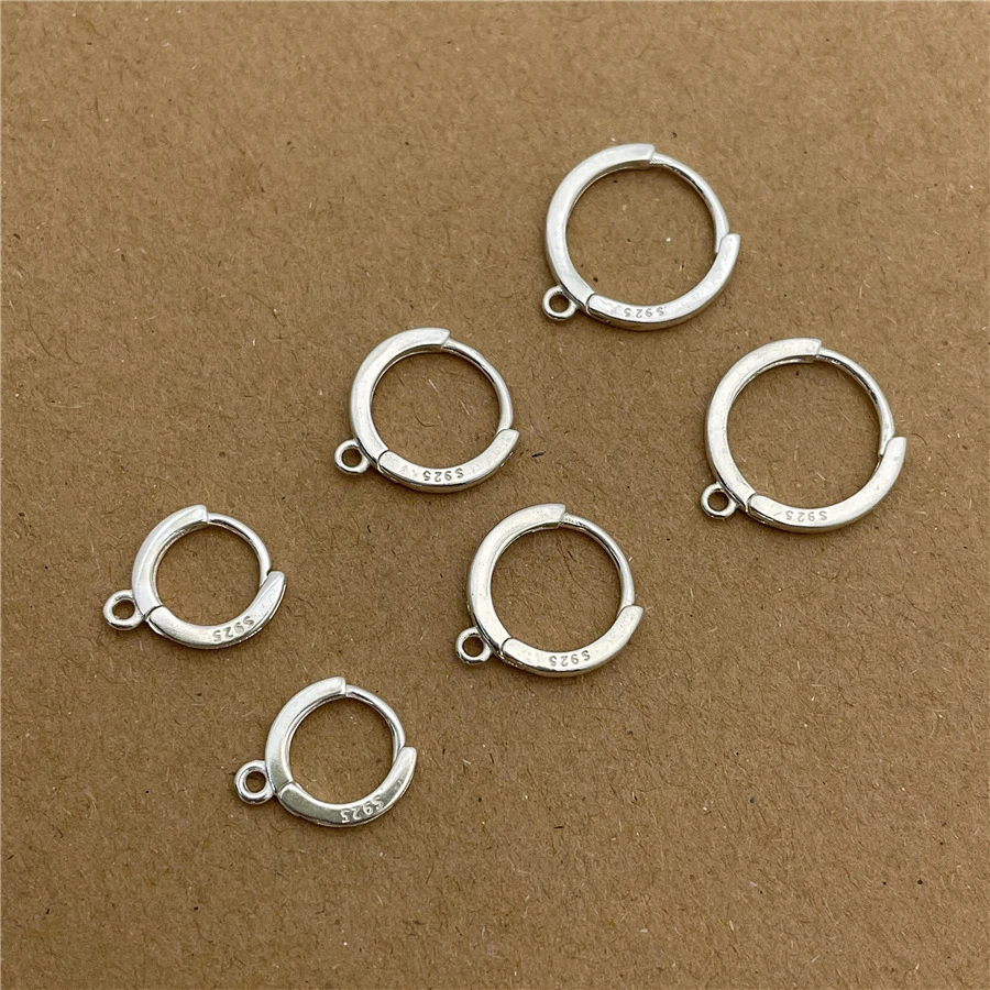 925银银制品 耳饰配件耳扣DIY手工制作耳环带圈半成品耳坠