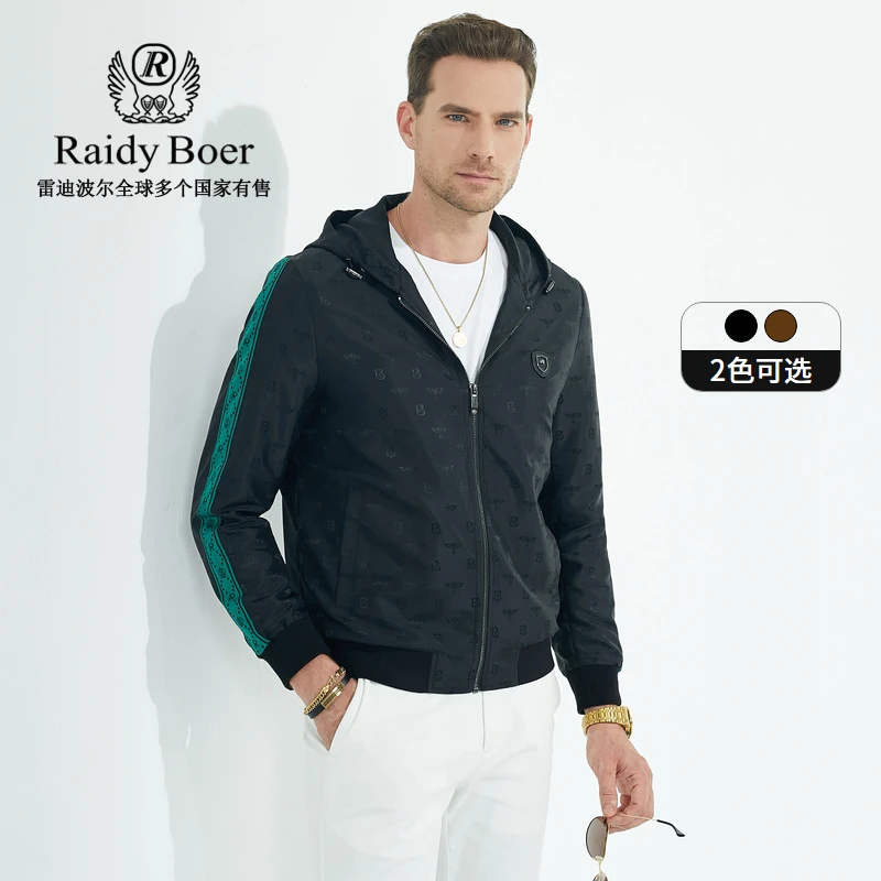 【全身提花】Raidy Boer/雷迪波尔秋季连帽款休闲夹克外套男 3050