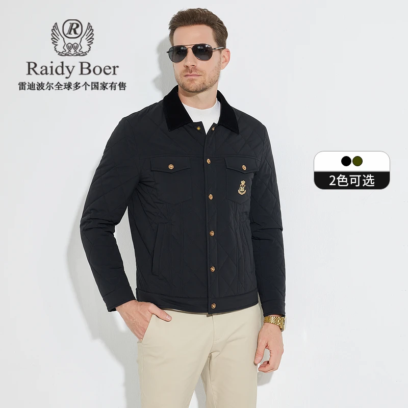 【填充保暖纤维】/雷迪波尔冬季男士翻领外套休闲保暖棉衣棉服4002