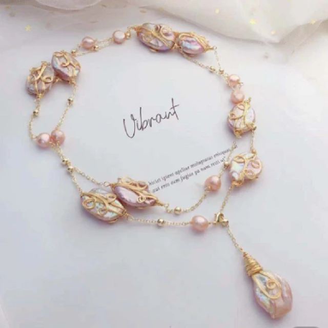 铜合金项链 【岁寒】巴洛克项链手工时尚气质百搭毛衣链项链民族风