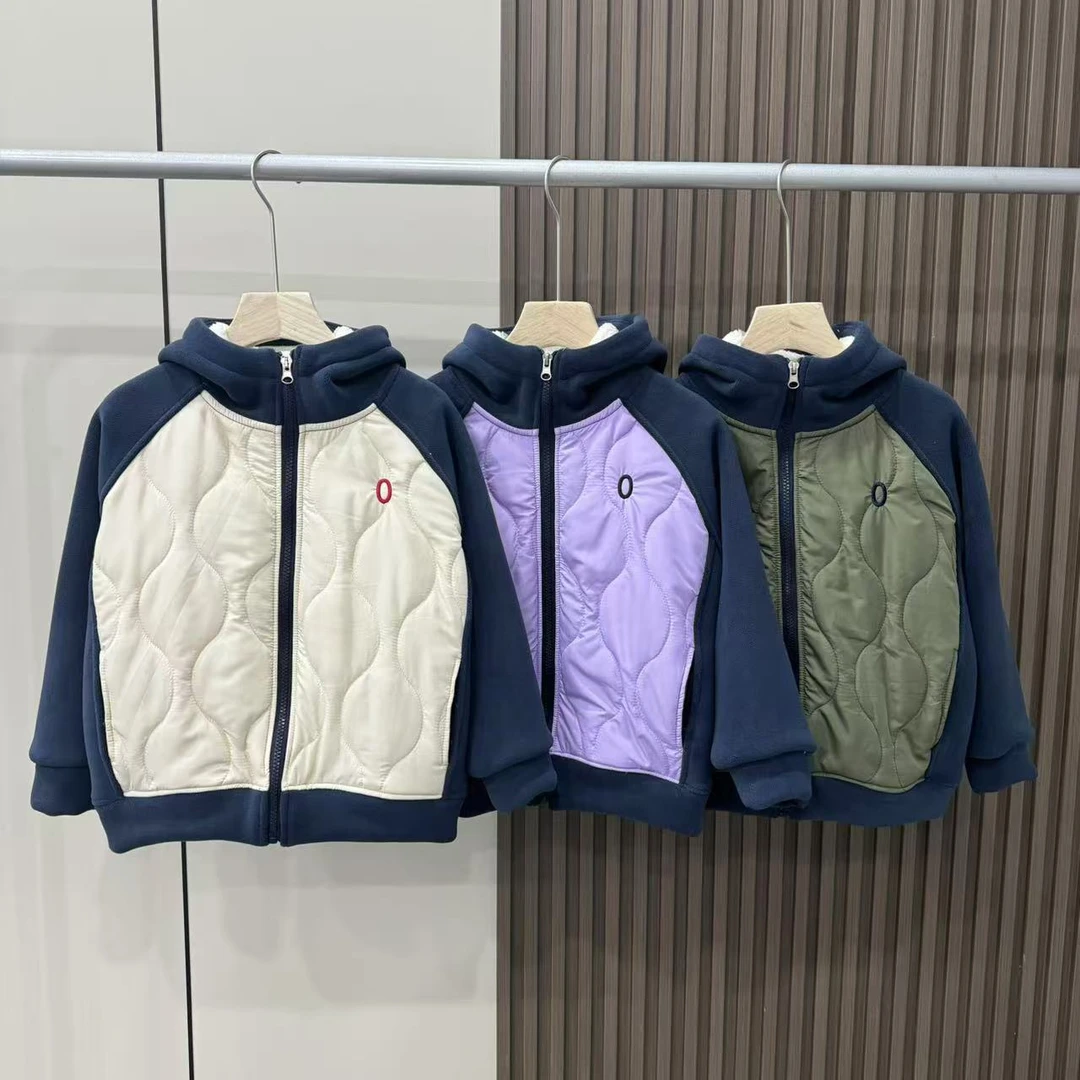冬季儿童外加厚内加绒款夹棉棉服男女童同款时尚百搭插肩袖设计