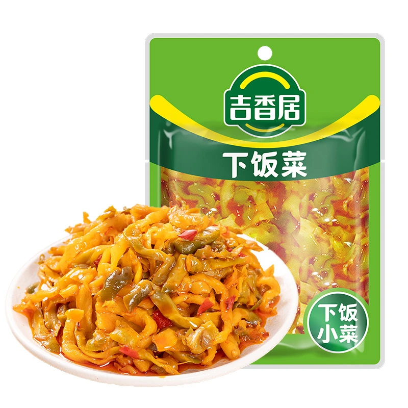 吉香居榨菜下饭菜106g袋四川风味麻辣早餐配粥即食小包咸菜开味菜