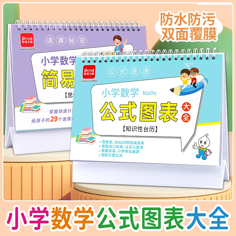小学数学公式台历1至6年级挂图思维训练公式图表几何体透视模型