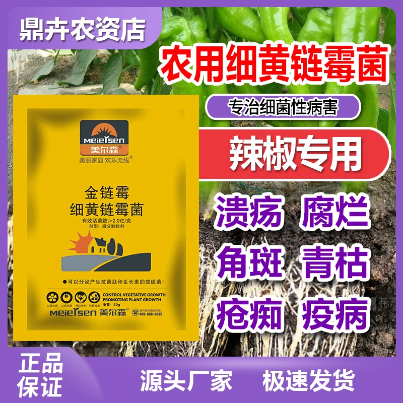 【辣椒增产】细黄链霉菌素针对青枯病叶斑病疮痂病等细菌性病害