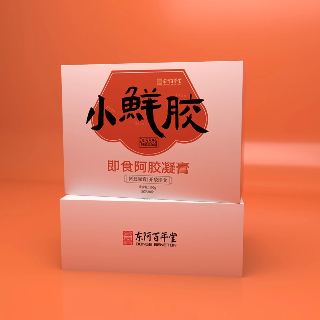 东阿百年堂 亨小鲜胶即食阿胶凝膏开袋即食100g/盒