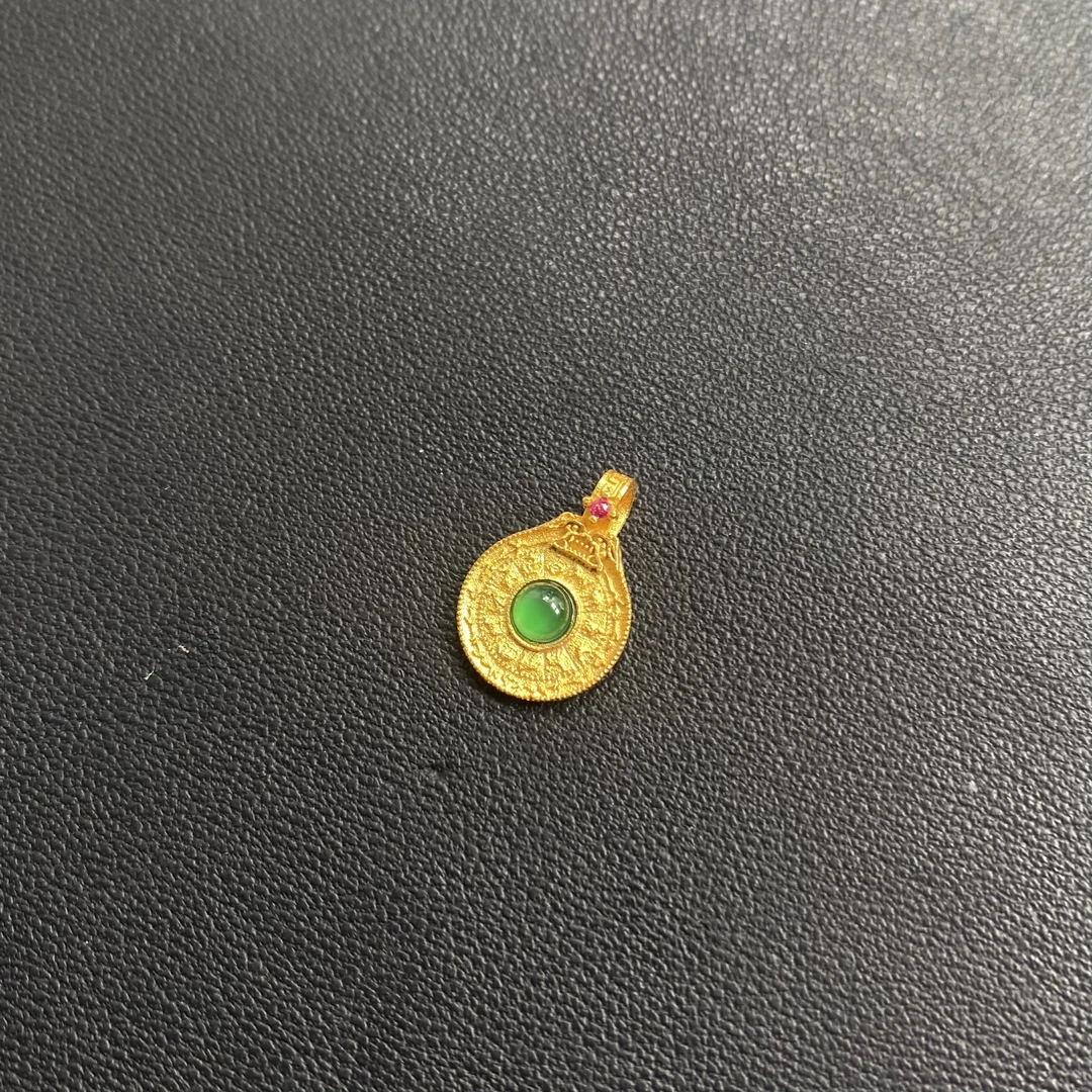 (九宫八卦)天然a货翡翠 s925镶嵌