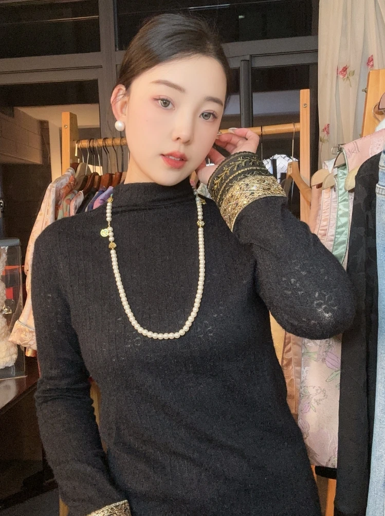 CHUNTIAN【打底】李李新中式半高领秋季加绒女士打底背心