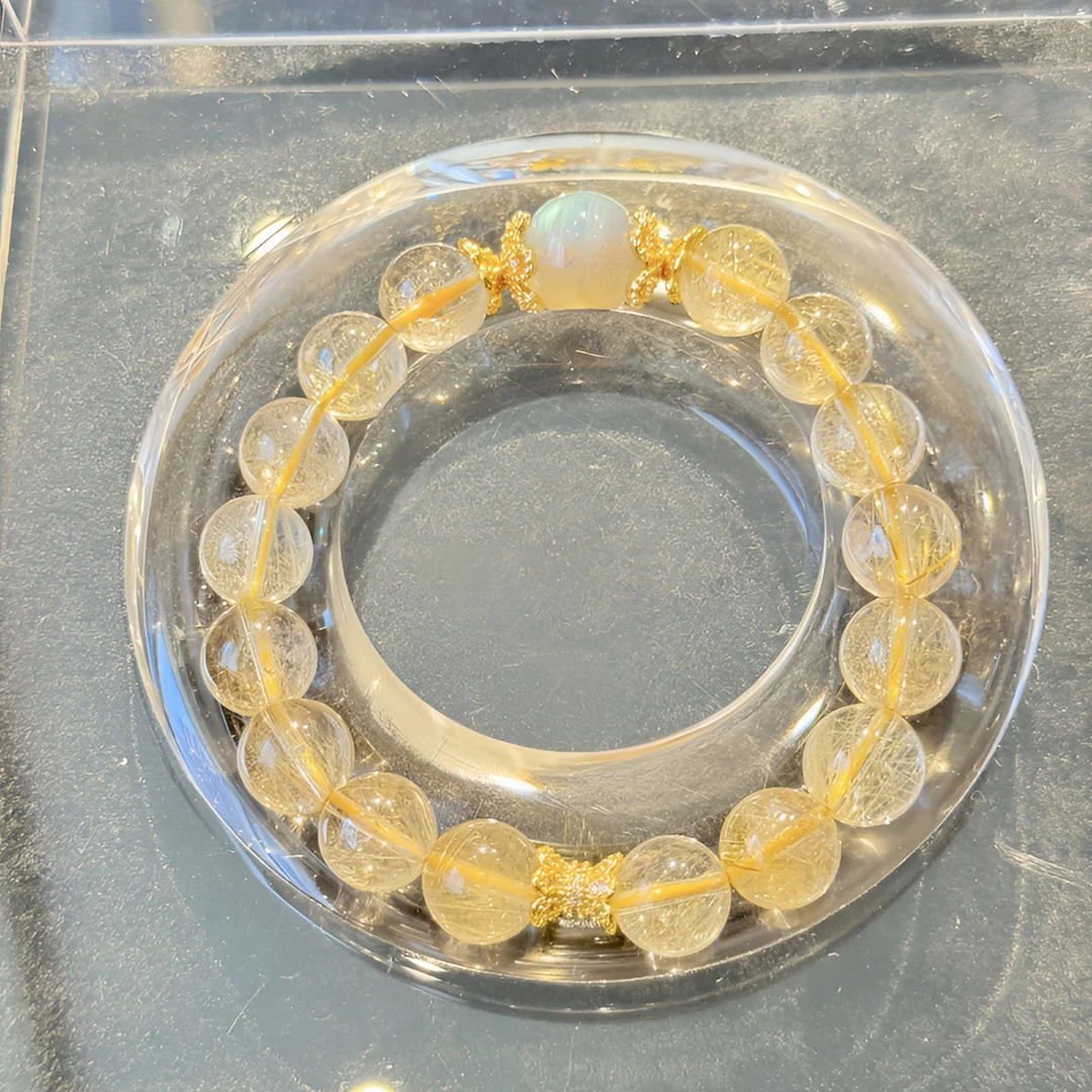 合金亚克力手链 露丝同款黄塔满发丝暴强CC11mm手链