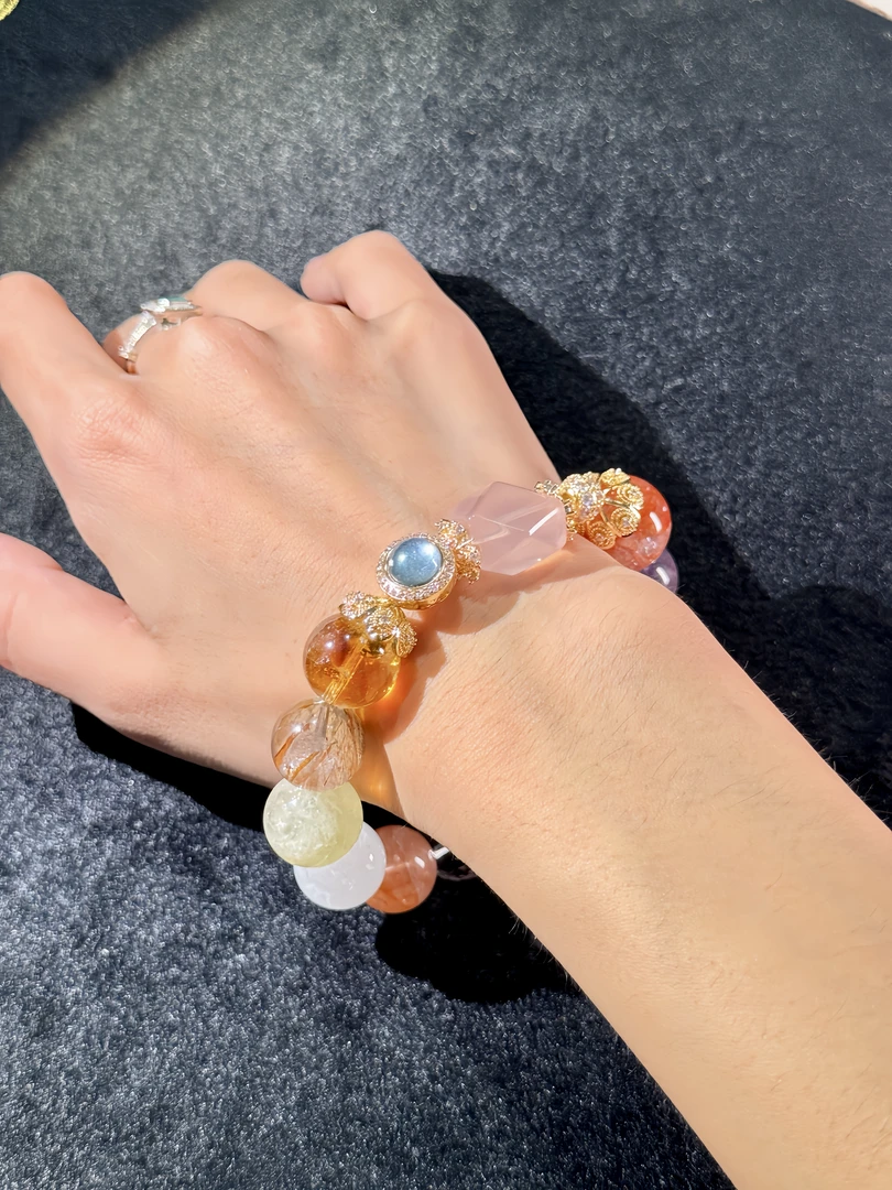 合金亚克力手链 水水大满贯13mm手链