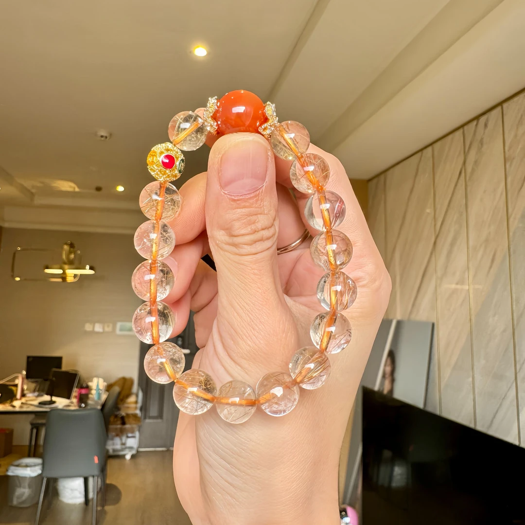 合金亚克力手链 铜发丝丝主偏走小人人手链