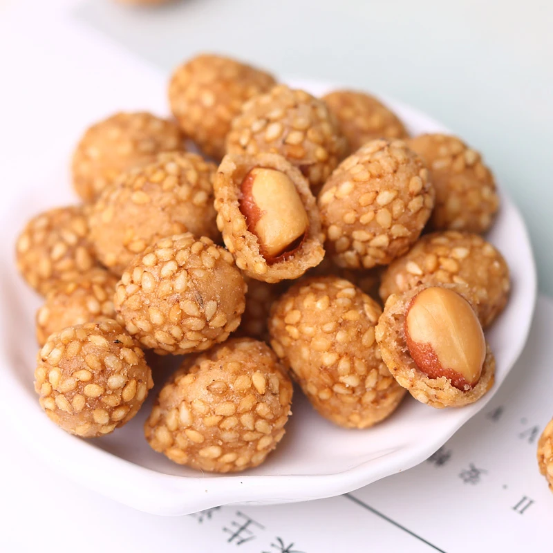 山药芝麻脆皮花生花生米花生豆香酥脆咸甜口下酒办公室零食营养
