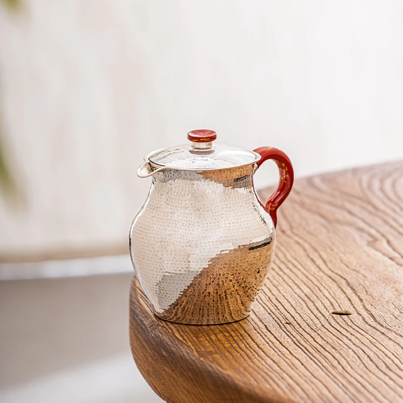 蜂鸟工坊 名匠优选 耳形漆把漆钮锤纹大壶（中号）MJYXA1212