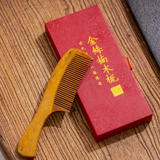 茶周边 金丝楠木梳子 摆件 JSNM01