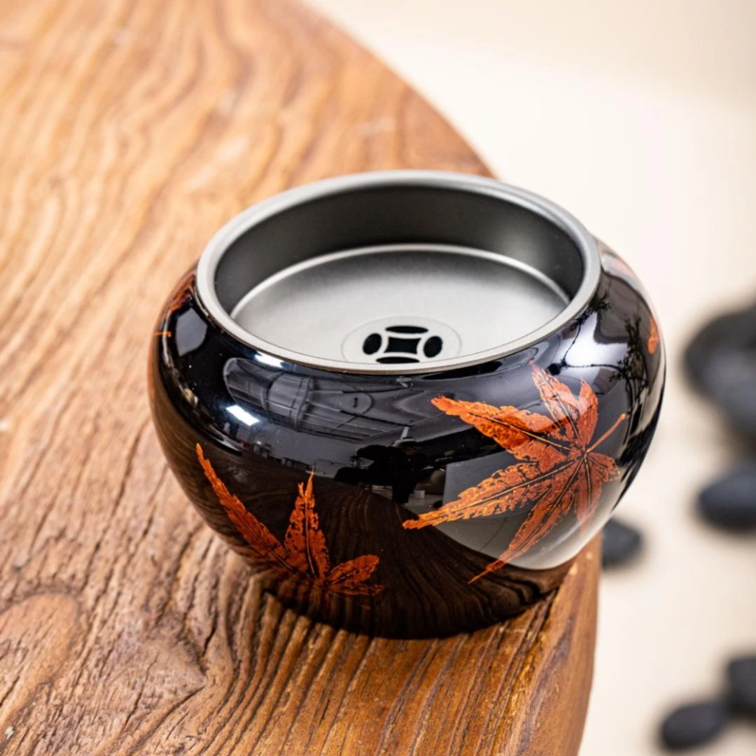 蜂鸟工坊文创系列纯手工大漆枫叶壶承家用建水茶具WCDQJS019