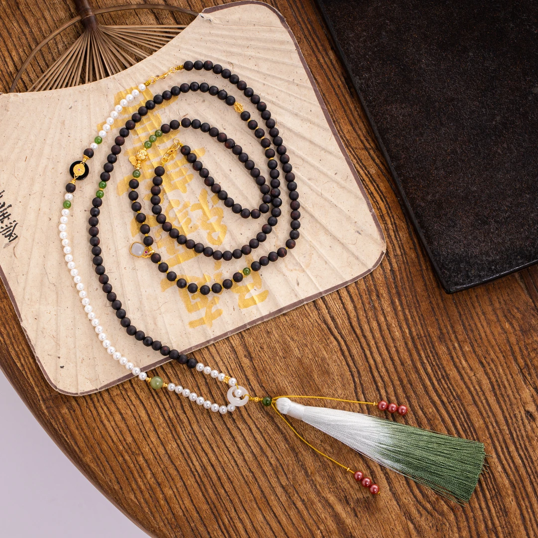 富贵非常旺 梨花淡白斜跨链多用链木串 LC0245