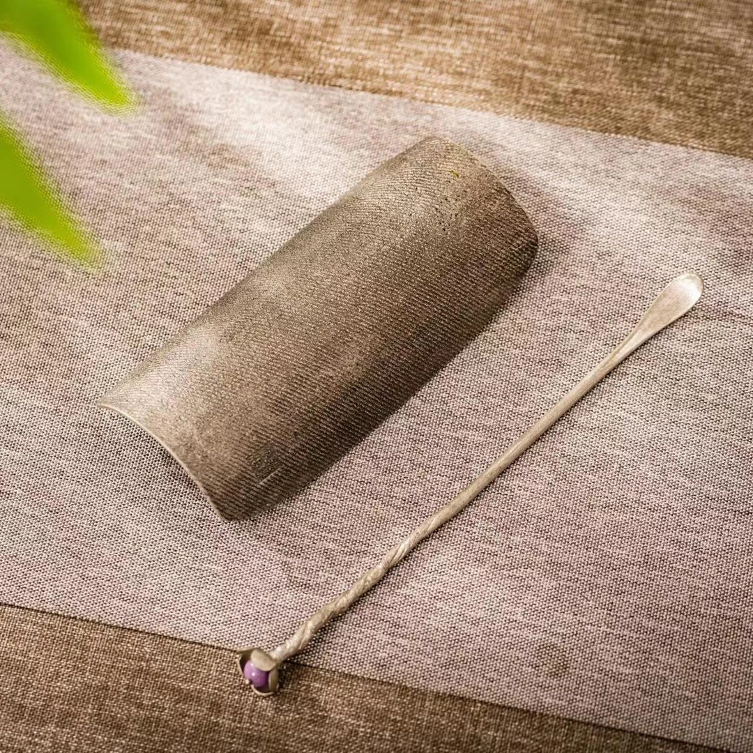 蜂鸟工坊手工艺手工锡茶则喜上眉梢喜鹊茶则 孤品  WCXCZ023