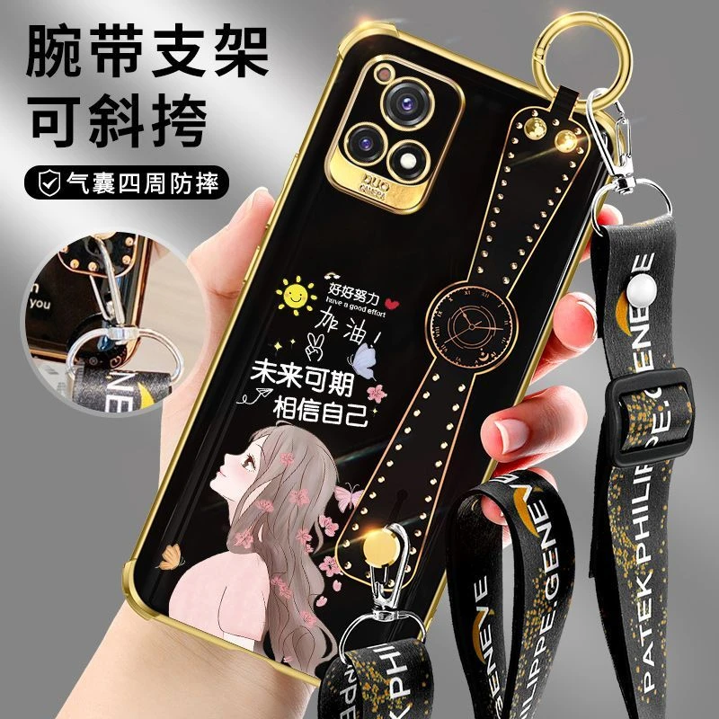 VIVOY31S手机壳新款网红简约腕带vivoy31s气囊耐脏轻奢硅胶保护套