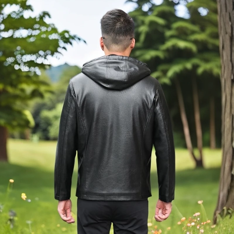 新疆包邮2023新款中老年皮衣新款冬季加绒加厚皮夹克