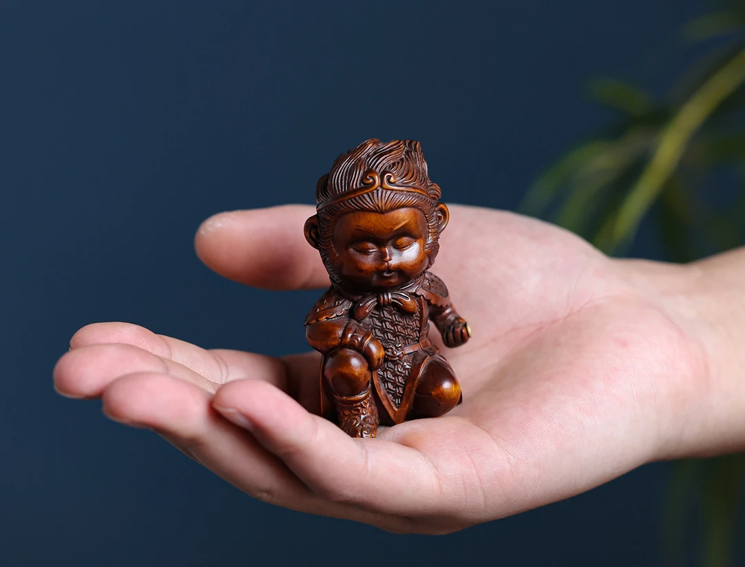 黄杨木悟空香插 仿古制作