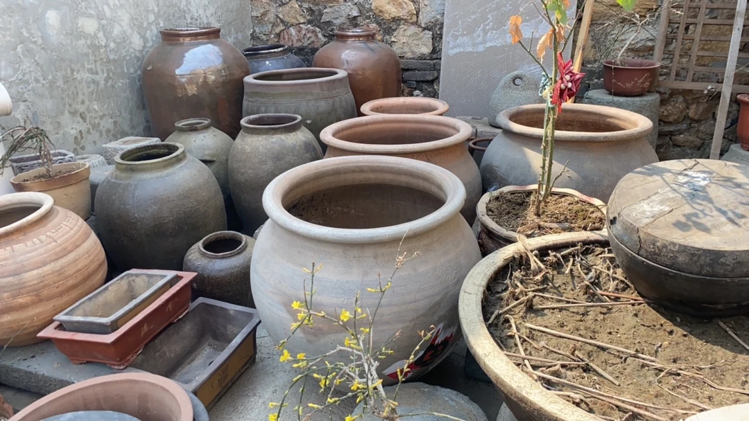 老罐子摆件老式旧物摆件